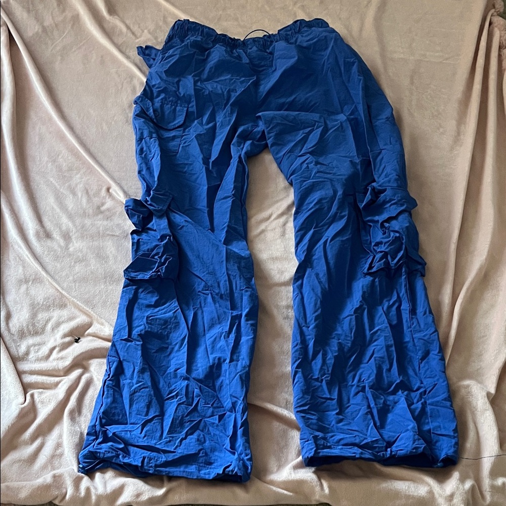 Blue Wide-Leg Pants